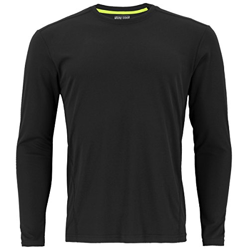 adidas Men's Baselayer Climalite UPF Long-Sleeve Crew Shirt Underwear (1-Pack), Black, MEDIUM
