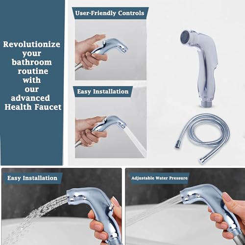 Image of Bathroom Jet Spray for Toilet Ennius Toilet Jet Spray, Jet Spray for Toilet Portable | Portable Jet Spray for Toilet - for Multiple Tasks | Jet Spray Portable | Toilet Spray Shower Hose Jet