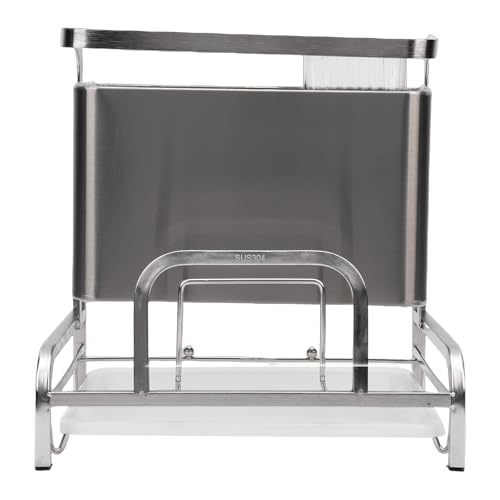 Support de rangement de cuisine inox pour optimiser les petits comptoirs