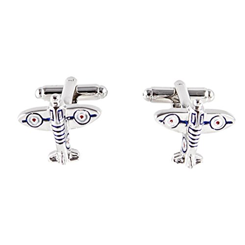 Plane Airplane Pilot Jets 6 Pairs Cufflinks in a Presentation Gift Box, Collar Tabs & Polishing Cloth3