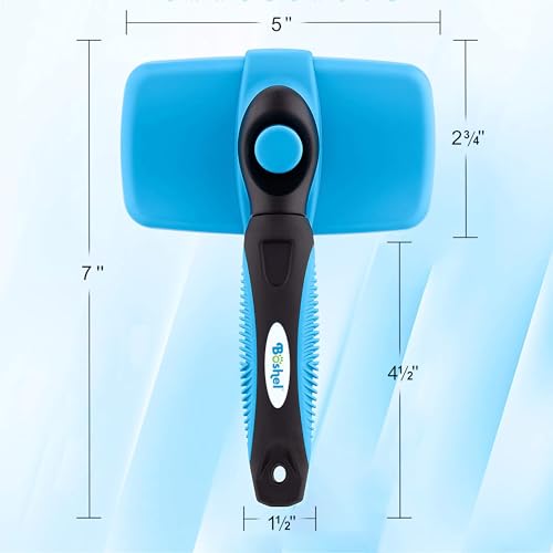 Boshel Self Cleaning Grooming Brush for Dogs, Cats & Pets - Slicker Brush for Long & Short Hair, Doodles, Poodles, Large & Small Breeds - Thumbnail 6