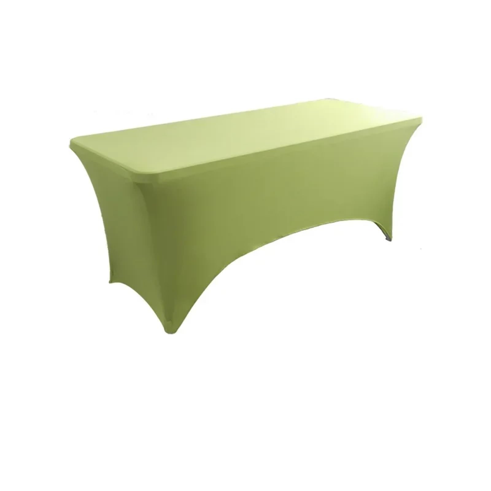 SUBLXPoten Cocktail Table Cover 6FT Spandex Tablecloth High Stretch Wedding Hotel Birthday Table Cover for 4ft 5ft 6ft 8ft Folding Cocktail(Grass green,6FT (181x75x75cm))