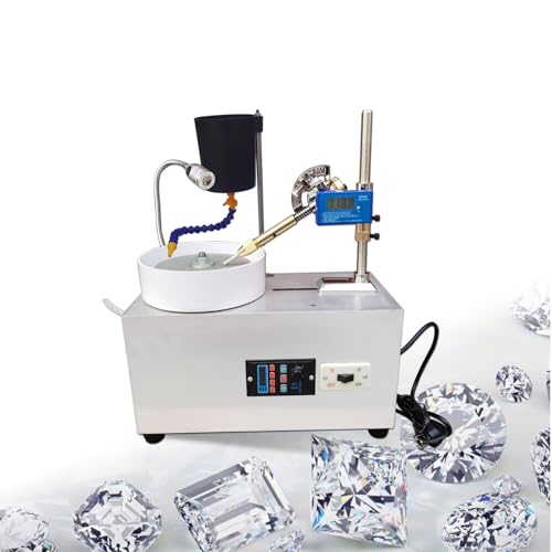 Máquina facetadora profesional de piedras preciosas, pulidora de alta velocidad de 2800 RPM para joyería y molienda lapidaria con componentes de acero inoxidable