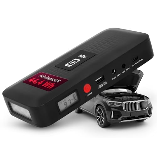 AEG Jumpstarter JS15 Permet Le Chargement sans Fil des appareils Mobiles avec Lampe LED intégrée, Peut également Servir de Batterie Externe