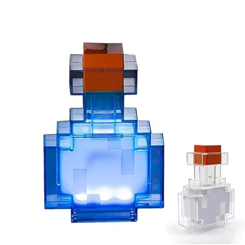 OVLENG Bouteille de Potion Magique Lumineuse Mcraft - Veilleuse LED, Bouteille de Potion Magique à Éclairage LED, Veilleuse USB-C Rechargeable pour Lampe de...
