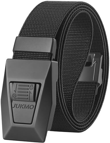 JUKMO Men's Tactical Belt Quick Release Nylon Web for Military Golf Hiking Rigger Heavy Utility Duty Work in Gift Box