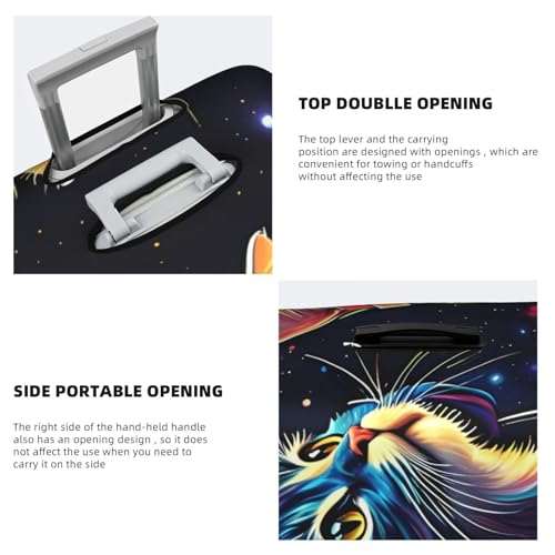 Travel Luggage Cover Cute Christmas Cat Fashion Washable Baggage Suitcase Protector Fit For Luggage X-Large4