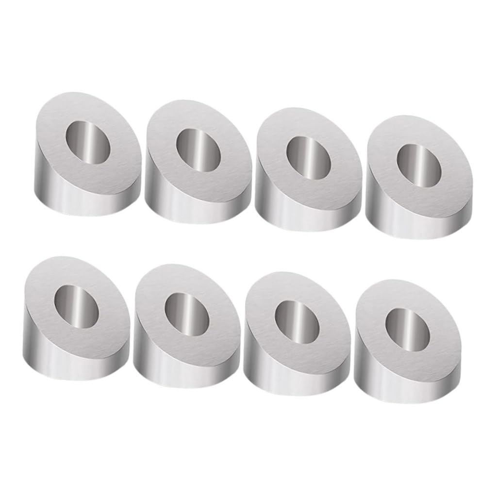 Balacoo 8pcs Stainless Steel Angle Beveled Washers for Deck Cable Railing Kit 35 Degrees Beveled Washers for Stair Railing Bracket and Balusters