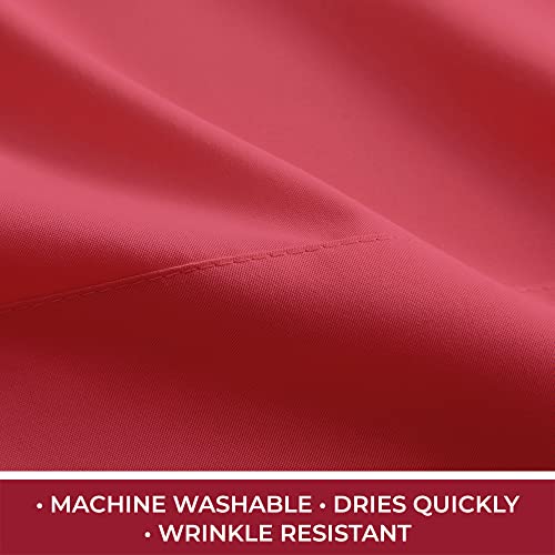 Image of Mellanni RV Short Queen Sheets - 4 PC Iconic Collection Bedding | Hotel Luxury, Extra Soft, Cooling Bed Sheets - Deep Pocket up to 10 inch (RV /Short Queen, Brick Red)
