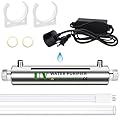 TAISHAN Ultraviolet Water Purifier Sterilizer Filter for Whole House Water Purification,2GPM 21W 110V,1 UV Lamp + 1 Quartz Sleeve
