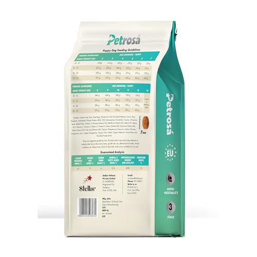 Image of Medium Breed Puppy Dog Food (2 to 12 Months) | 1 Kg | 30% Protein, DHA & Prebiotics | High Protein Growth Formula for Muscle, Bone & Digestive Health | 7mm Kibble, EU-Formulated Nutrition