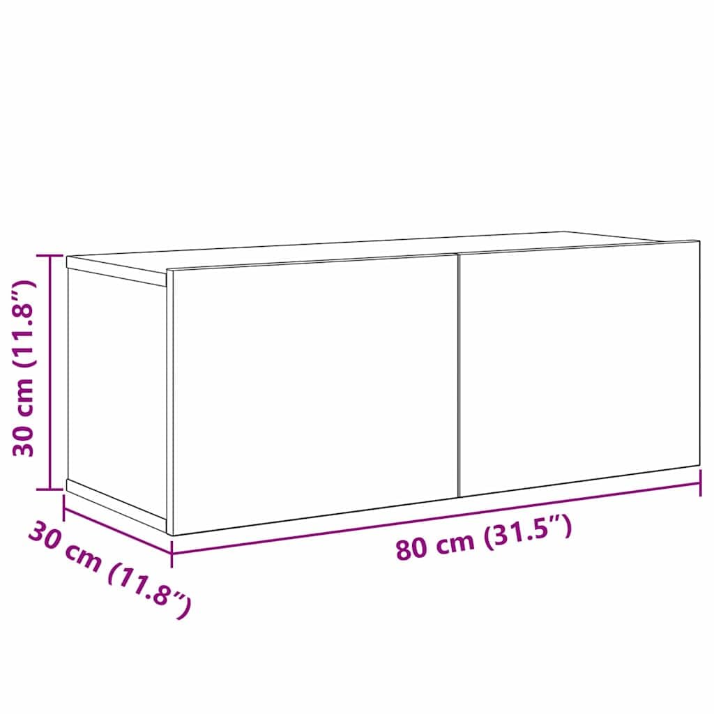 Ensemble Meuble TV 6 pcs chêne Artisanal Bois d'ingénierie avec Portes charnières et étagères murales pour Salon séjour multimédia Rangement Console Support Design Moderne