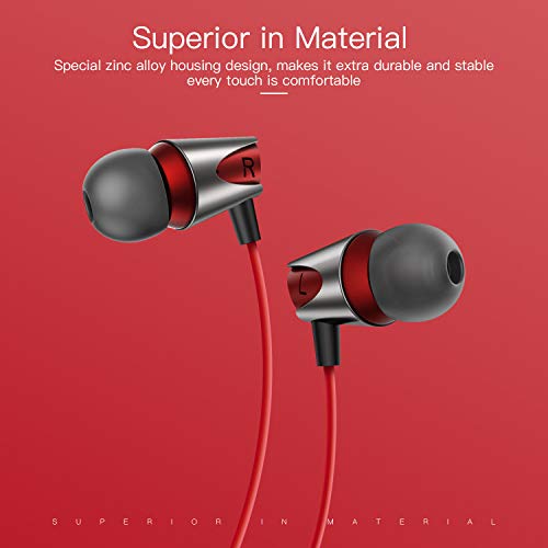 Image of Tessco CH-228 Digital Stereo in-Ear Wired Metal Universal Earphones Stereo Bass Noise Canceling Sport Headsets with Mic & Volume Control