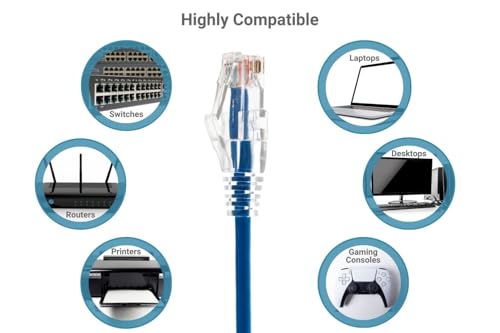 Cable Ethernet Cat6A 3ft Azul CablesAndKits miniatura 6