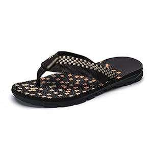 DABEIGOUZTUOXN MENS SLISTERS Zomer populaire heren buiten strand slippers eenvoudige anti-skid sandalen lichte zachte slijtvaste casual flip-flops (Color : Khaki, Shoe Size : 40)