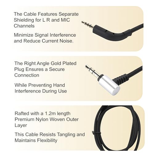 Cable de reemplazo para auriculares AMAKO 1.2m miniatura 5