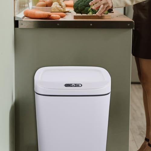 Caneca de basura automática Beavorty 12L blanca miniatura 6