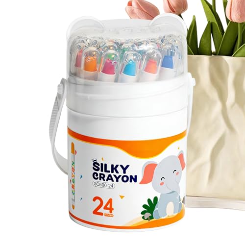 Pastel Colours Retractable Gel Pens – Soft Oil Pastels, Vivid Oil Crayons Set, Retractable Pastel Markers for Children Home School Classroom Office Travel Birthday Party Favor