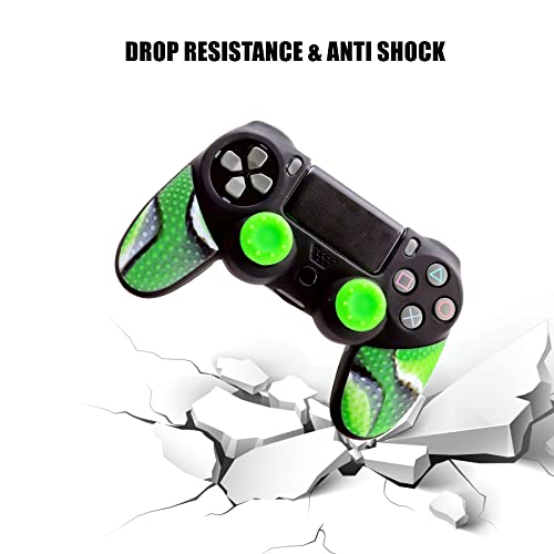 Image of Silicone Skin for Ps4 Controller, 1pc Anti-Slip Shell Cover Case with 10 Joystick Grips for Playsation 4 / Slim /Pro Dualshock 4 Controller Wireless Gamepad(PS4 Controller #8)