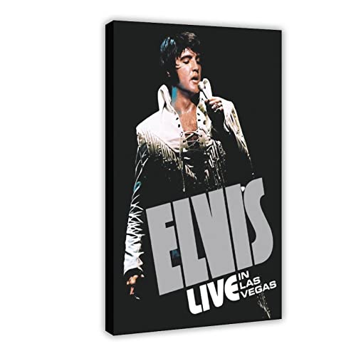 Poster Elvis Presley sur toile – Décoration murale – Pour salon, chambre à coucher – Style cadre – 50 x 75 cm - Les Beatles, Paul McCartney, John Lennon, RIngo Starr, George Harrison Poster Elvis Presley sur toile - Décoration murale - Pour salon, chambre à coucher - Style cadre - 50 x 75 cm
