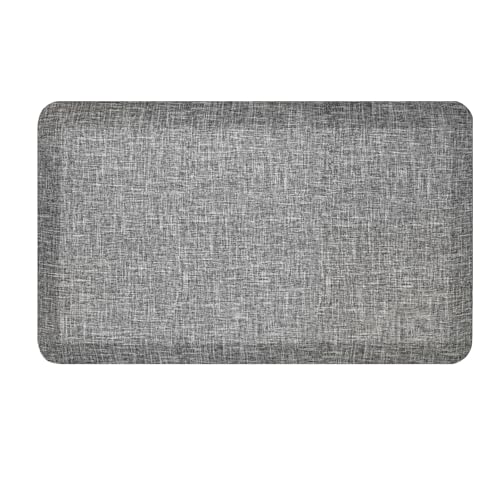 Image of Anti Slip 3 /4 inchs Anti Fatigue Kitchen Floor Mat, Ergonomic Comfort Standing Mat, Waterproof Kitchen Runner for Home, Kitchen, Office, Laundry, Garage (Light Gray, 17.3 inch x 28 inch -0.75 inch)