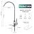 Kaihanmo Drinking Water Faucet Brushed Nickel SUS304 Stainless Steel Kitchen Water Filter Faucet, Lead-Free Reverse Osmosis Water Faucet RO Faucets