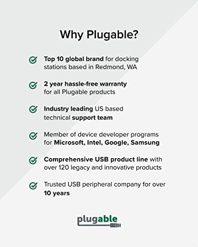 Plugable 5-in-1 Thunderbolt 4 Hub with 60W Charging, Single 8K or Dual 4K Display, Compatible with Thunderbolt 4/3 / USB4 Macs and Thunderbolt 4 / USB4 Windows (1x USB-C to HDMI Adapter), Driverless