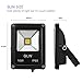 GLW 12V AC/DC LED Flood Light, 10W Mini IP65 Waterproof Outdoor Security Light, 900LM, 3000K Warm White, 80W Halogen Bulb Equivalent With Spike Stand [2 Pack]