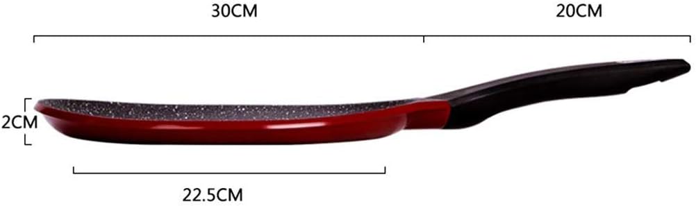 Aluminum Frying Pan - Pancake Pan Non-Stick Pancake Pan Household Frying Pan Steak, Sandwich Cake, Curve Design, 28cm