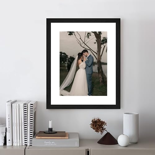 LUGHFSV 16x20 Picture Frame for Wall, Poster Frame 12x16 with Mat or 16x20 without Mat, Horizontal and Vertical for Wall Mounting, Home Office Decoration by LUGHFSV - Used condition - Image 8