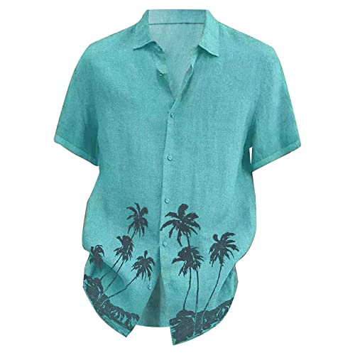 Men's Cotton Summer Tropical Shirts Casual Short Sleeve Button Down Hawaiian Shirts Hawaiian Shirt, M-4XL2