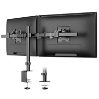 PUTORSEN 24~38 Zoll Monitor Halterung 2 Monitore, Adjustable VESA Slide Bildschirmhalterung 2 Monitore, 9kg pro Arm, VESA 75/100 mm
