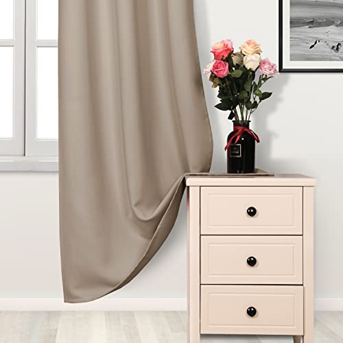 Image of DWCN Blackout Curtains 60 Inch Wide for Bedroom 60 x 84 Inch 2 Panels Camel