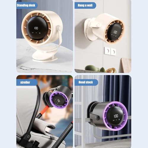 Petit ventilateur de bureau silencieux usb à rotation 360 pour domicile - 4