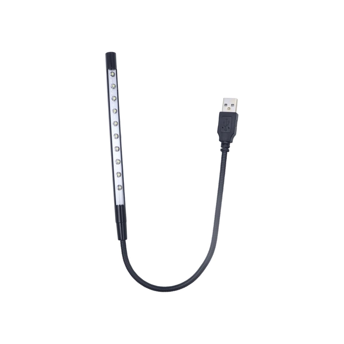 Riven Flexible USB Desk Lamp Gooseneck Reading Light Touch Control for Laptop Monitor Clip On Light Black