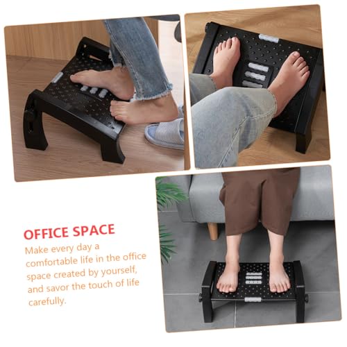 Coussin repose-pieds en plastique ergonomique Cabilock noir rigide