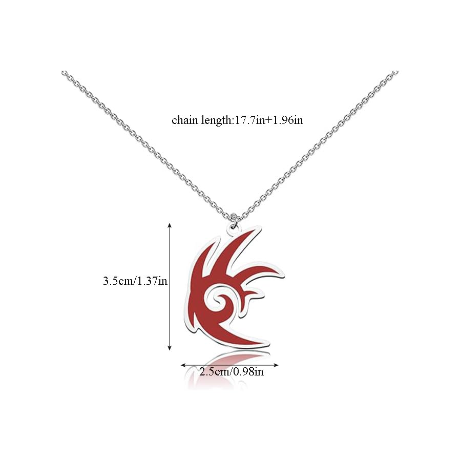 Red Hedgehog Necklace Game Pendant Cosplay Necklaces Stainless Steel Chain Trendy Statement Inspired Jewelry4