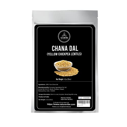 Naturevibe Botanicals Chana Dal ( Yellow Chickpea Lentils), 4lbs Indian Lentils