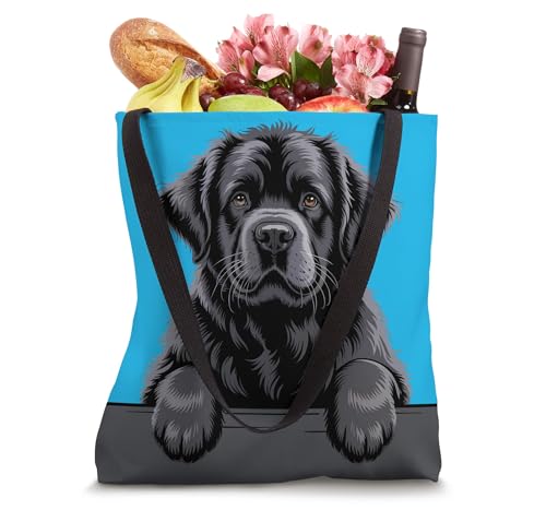 Bolso Tote con diseño divertido de perro Newfoundland miniatura 4
