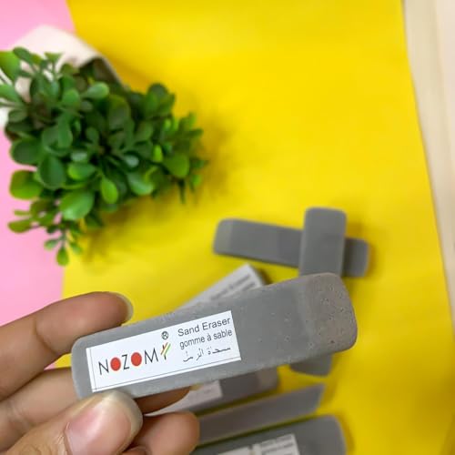 Image of NOZOMI - Sand Eraser /Natural Rubber Eraser for Fountain Pen Ink, Ball Pen and Pencil Eraser - Value Pack of 5 pc.