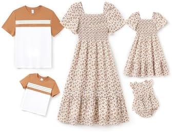 PATPAT Family Matching Outfits Mommy and Me Dresses Ditsy Floral ...
