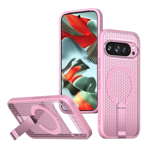 Coque Google Pixel 9 5G antichoc rose avec béquille pour vos séries