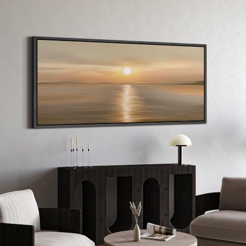 Image of MUDECOR Extra Large Framed Canvas Print Wall Art Sunset for Living Room
