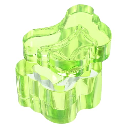 TOVINANNA ネイル アート 皿 カップ アクリル ネイル 道具 ガラス グリーン グラス ネイル アート 皿 グラス ネイル 皿 ボウル 蓋付き