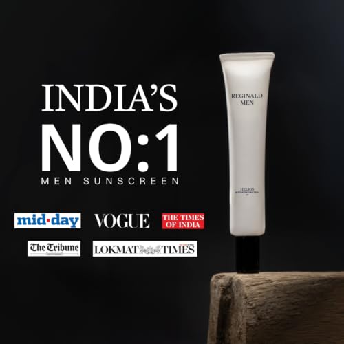 Image of Reginald Men SPF 50+ PA++++ Sunscreen (100g) | In-Vivo Tested | Broad Spectrum UVA /UVB Protection | Brightening & Hydrating | Lightweight, Oil-Free & Non-Sticky | Daily Sun Protection for Men (Pack of 2,50g x 2)