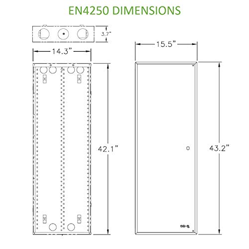 On-Q 42" Structured Media Enclosure with Hinged Cover Lock, 20 Gauge CRS, Versatile Mounting by On-Q - Used condition - US$171.96