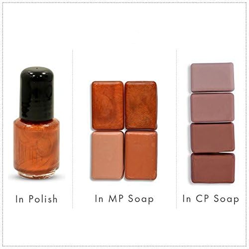 Passion Orange/Bronze/Gold/Brown/Yellow Luxury Mica Colorant Pigment Powder Cosmetic Grade Glitter Eyeshadow Effects for Soap Candle Nail Polish 4 oz