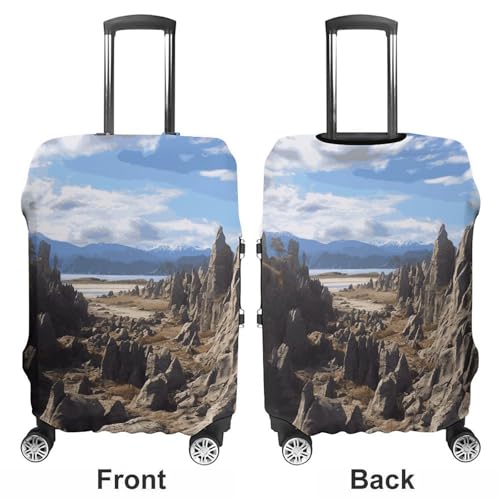 Travel Luggage Cover Washable Suitcase Cover Rocks Scenic Fashion Suitcase Protector Carry On Luggage Covers Protector Suitcase Fits 19"-32" Luggage3