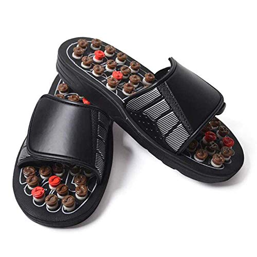 Women/Men Foot Massage Slipper Medical Rotating Acupressure Plantar Fasciitis Reflexology Relieves Foot Pain Sandals (Brown 40 EU) Cover