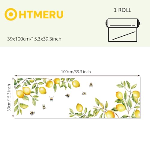 Vinilo decorativo con flores Lemon Bees 15.3x39.3 pulgadas miniatura 5
